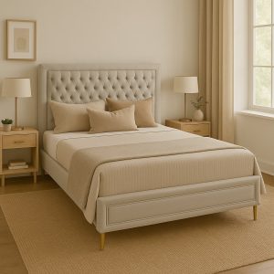 Cama Tapizada Capitoné San Francisco