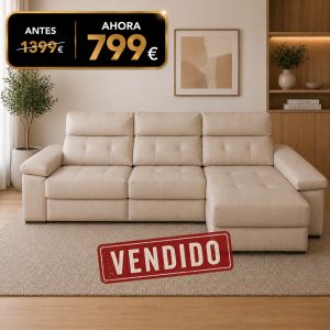 Chaiselongue con asientos deslizantes tipo carro