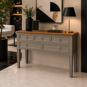 Mueble de Entrada a medida Tapa de caoba natural