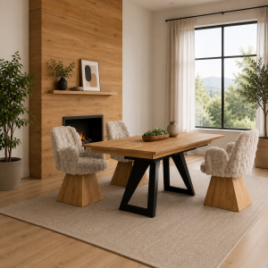 Mesa Comedor Mod. Bruselas. Medidas y acabados a elegir